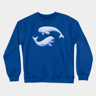 Gouache Beluga Whales Crewneck Sweatshirt